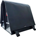 Clarijs Doppel-Packtasche, XL PVC, 46 l, mit Vertiefung, matt schwarz