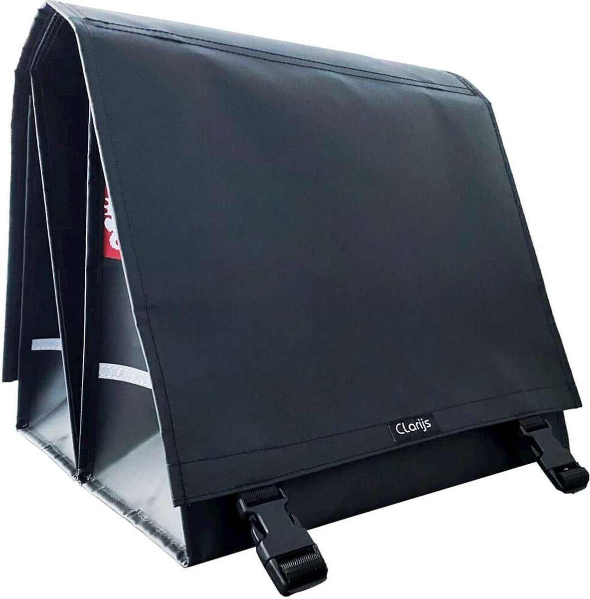 Clarijs Doppel-Packtasche, XL PVC, 46 l, mit Vertiefung, matt schwarz
