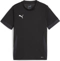 Puma teamgoal matchday jersey jr unisex sportshirt - black- white-flat dark gray 152