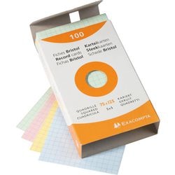 Indexkaarten exacompta 13271e kleurenassortiment papier