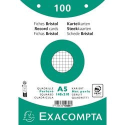 Indexkaarten exacompta 10608e wit papier