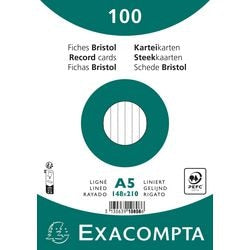 Indexkaarten exacompta 10808se wit papier