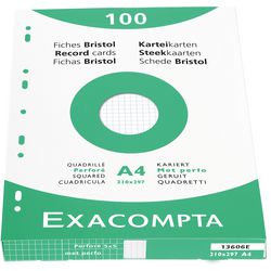 Indexkaarten exacompta 13606e wit papier