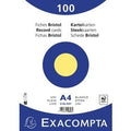 Indexkaarten exacompta 10326e geel papier