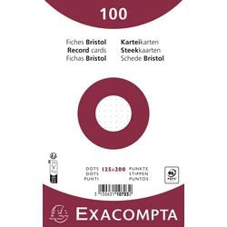 Indexkaarten exacompta 10703e wit papier