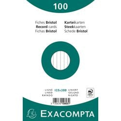 Indexkaarten exacompta 10803x wit papier