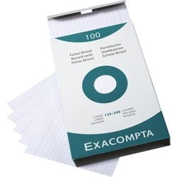 Indexkaarten exacompta 13803x wit papier