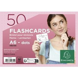Indexkaarten exacompta 10355e roze papier
