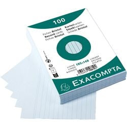 Indexkaarten exacompta 10819se hemelsblauw papier