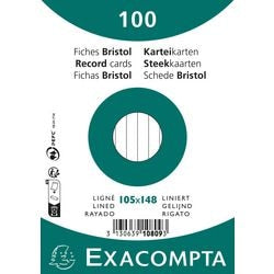 Indexkaarten exacompta 10809se wit papier