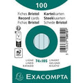 Indexkaarten exacompta 10810se hemelsblauw papier