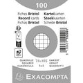 Indexkaarten exacompta 10200se wit papier