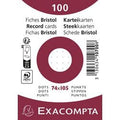 Indexkaarten exacompta 10700se wit papier