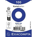 Indexkaarten exacompta 3308b wit papier