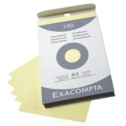 Indexkaarten exacompta 13228e geel papier