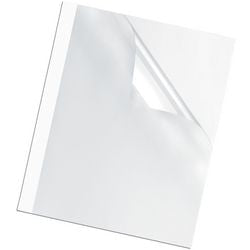 Pack 100 binding cover white 5317501 fellowes thermal 3mm