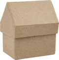 Creativ company huizen papier-mache, set van 4