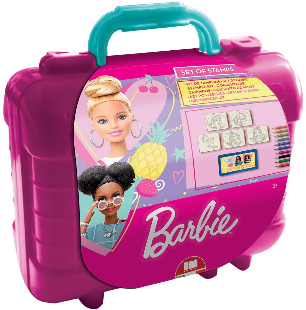 Barbie-Reisestempel- und Malset mit verschiedenen Motiven
