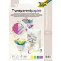 Knutselpapier folia 87429 transparant papier kleurenassortiment