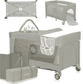 Lionelo flower campingbedje - 2in1 - meegroeibed - co-sleeper - lockguard - draagtas - reisbedje box - praktische zij-ingang met ritssluiting - hoogwaardige schuimmatras - snel opvouwsysteem - multifunctionele box en reiswieg