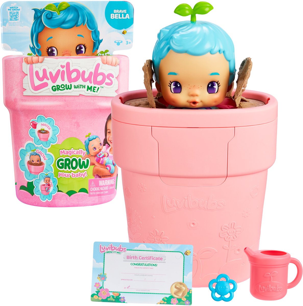 Moose luvibubs pop bella - magische groeibeleving: van zaadje tot pop - speelset