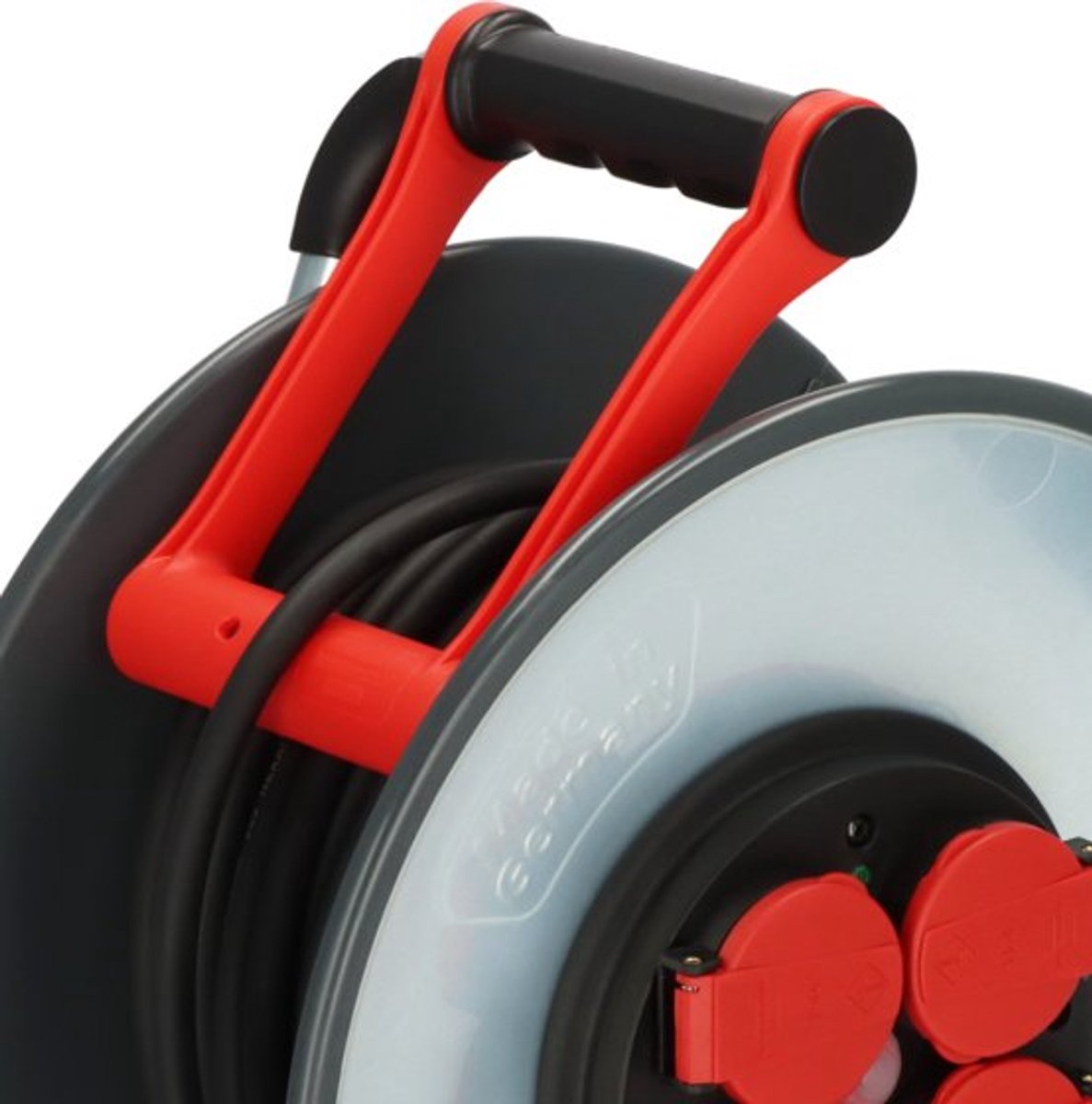 Brennenstuhl bouwkabelhaspel 4-voudig h07rn-f 3x1.5mm staal ip44 40 meter - zwart (9191400110)