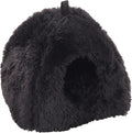 Flamingo kattenbed – katten slaapmand – kattenhuis – kattenhol – cat cave – zwart, 39 x 39 x 42 cm – slaapplaats krems
