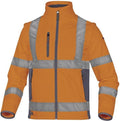 Delta plus hi-vis softshell jas stretch 2in1 moonlight - fluor oranje | geel - xl