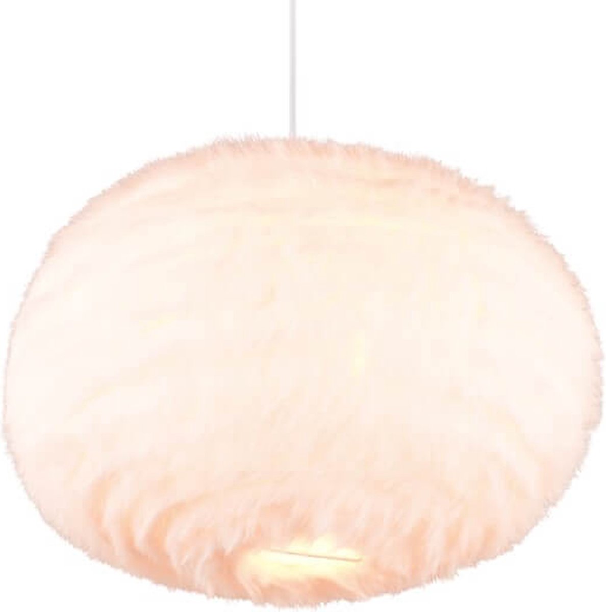 Rl live your light reality furry - hanglamp - zand - excl. 1x e27 10w - d: 50 cm - aanpasbaar in hoogte