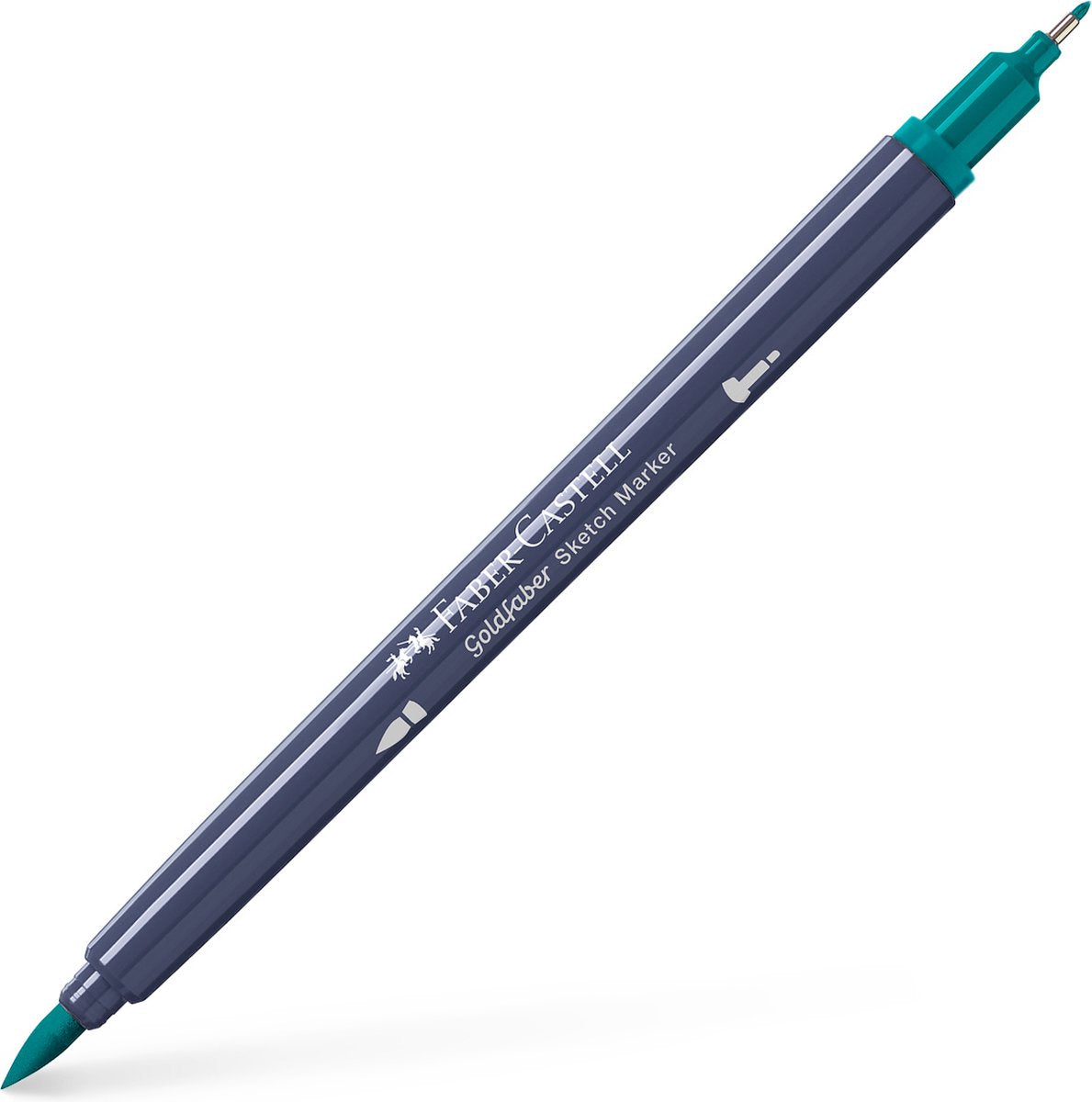 Faber-castell sketchmarker - goldfaber - 1 stuk - 313 dark cobalt green - alcoholmarker - fc-164700