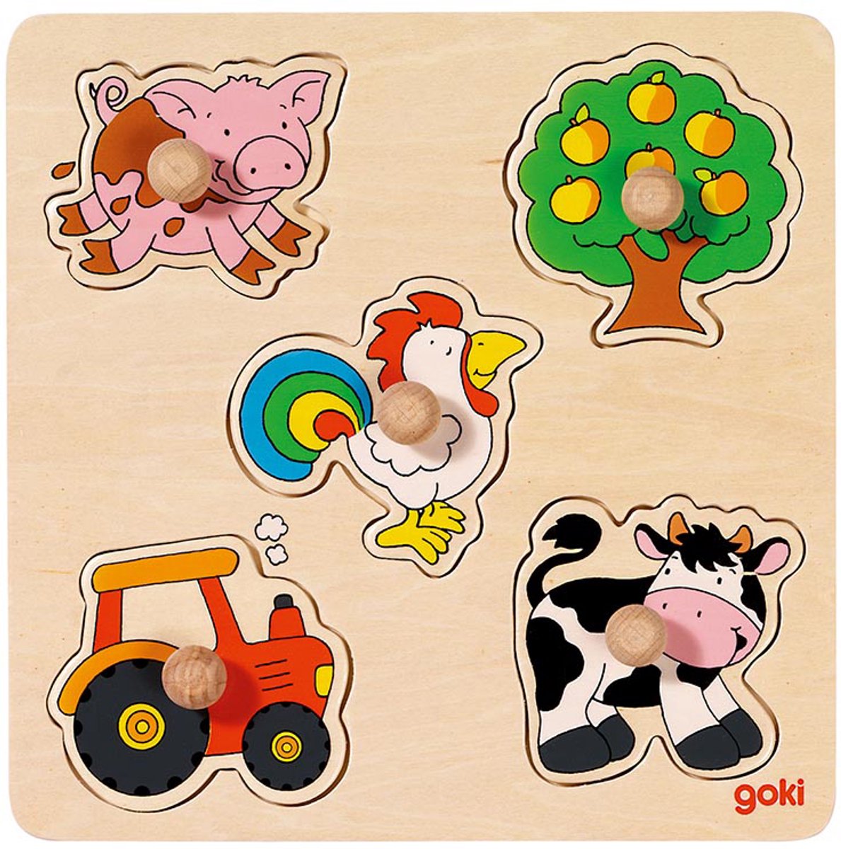 Goki Holzpuzzle-Bauernhof