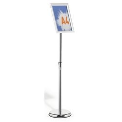 Displaystandaard durable kliklijst a4 portret en liggend zilver