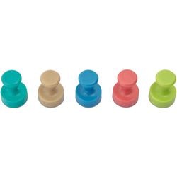 Maul magneet kegel 10 stuks 1,5 kg kunststof neodymium ø 1.2 x 1.6 cm licht blauw bruin groen pink turquoise