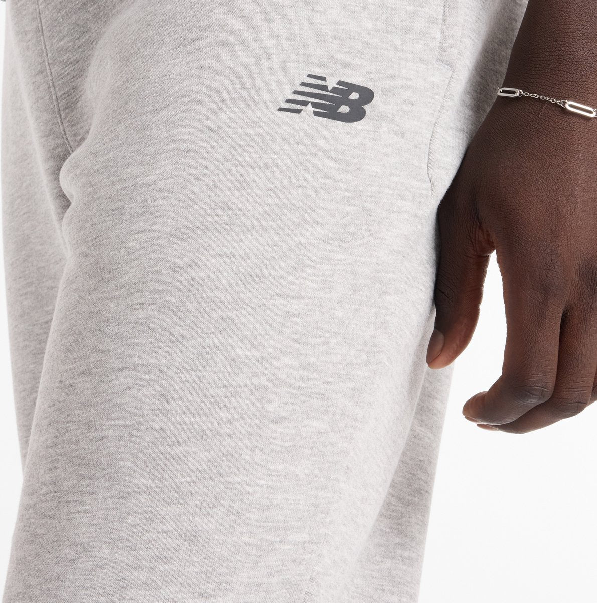 New balance sport fleece jogger heren broek - atletic grey m