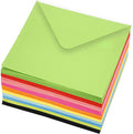 Creativ company gekleurde enveloppen, afm 16x16 cm, 80 gr, 10x10 stuks, kleuren assorti