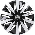wieldoppen Lazio 15 inch ABS zwart zilver set van 4