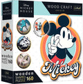 Trefl - puzzels - 160 houten puzzels - retro mickey mouse disney mickey mouse en vrienden fsc mix 70%