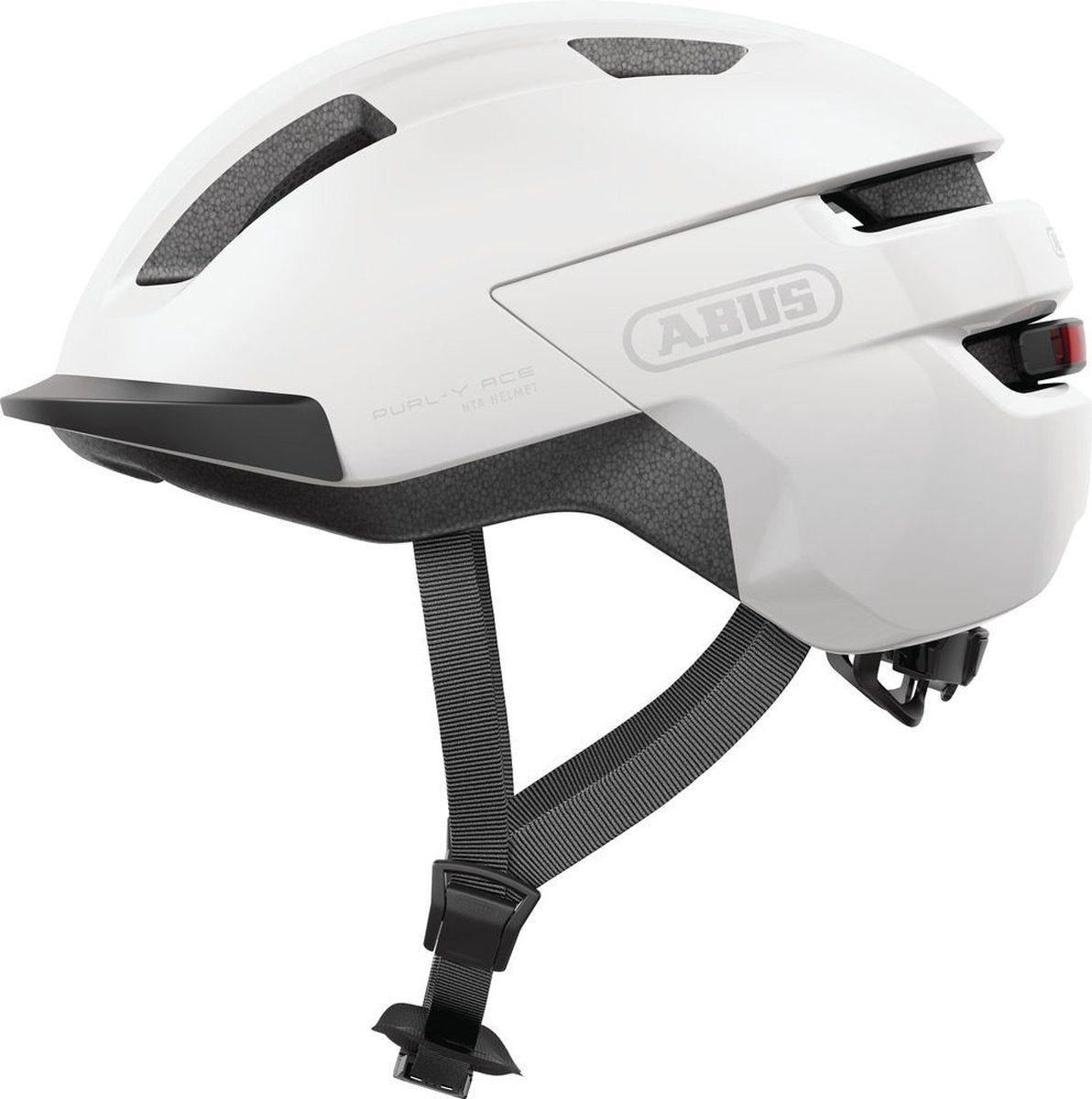 Abus fietshelm purl-y ace polar white s - 51-55 cm - wit - geschikt voor gebruik op speed pedelecs - elektrische fietsen - snorfietsen - nta-8776 320 g
