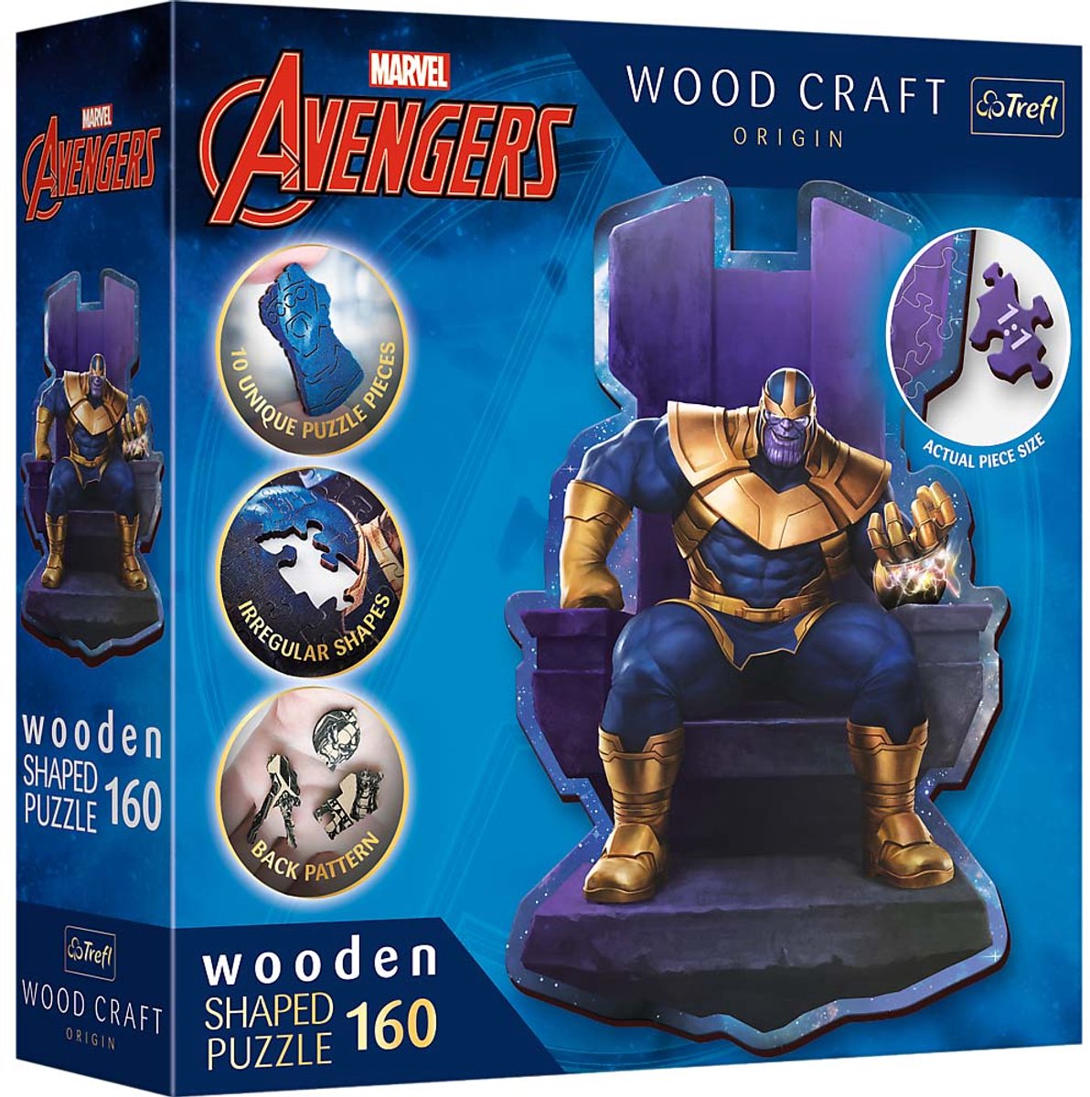 Trefl - puzzels - 160 houten puzzels - thanos op troon disney marvelhelden fsc mix 70%