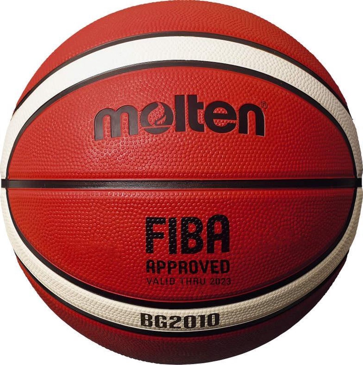 Molten basketbal bg2010 rubber wit oranje maat 6