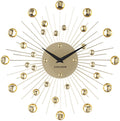 Karlsson wandklok sunburst - kristal, goud - medium - ø30cm - scandinavisch