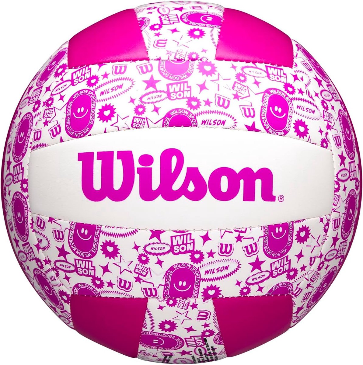 Wilson volleybal stamp graffity roze wit maat 5