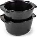 Peugeot appolia set van 2 ovenschalen - 0,20 l - satijnzwart - keramiek