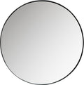 Woood doutzen spiegel - metaal - zwart - 80x80x5