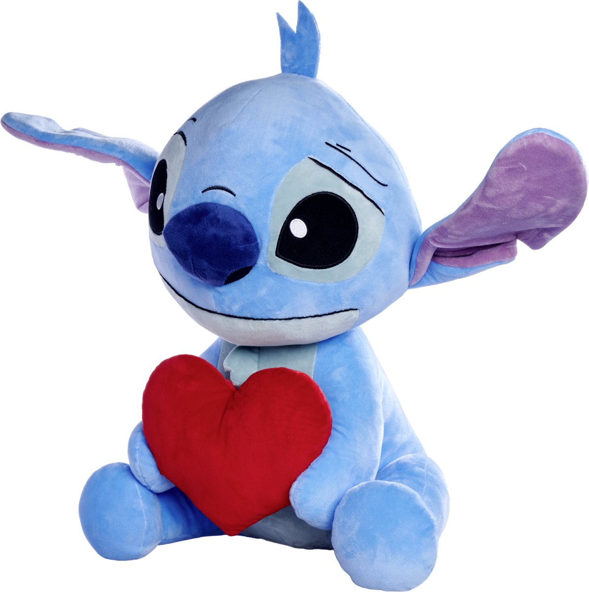 Lilo stitch simba toys plush disney - stitch knuffel met hartje - 50cm