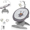 Lionelo mell wipstoel – afstandsbediening bluetooth – elektrische babyschommel – 360° draaibaar – 5 snelheden – 3 rugstanden – bewegingssensor – timer – 14 melodieën – speelboog – bamboekussen – wasbare bekleding – baby schommelstoel