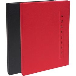 Adresboek exacompta 18700e karton, papier rood, zwart