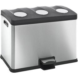 Eko Eko Pedal Bin Recoice 3x12 L Matte silverkley