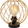 Lucide danza - tafellamp - ø 25 cm - 1xe27 - mat goud messing