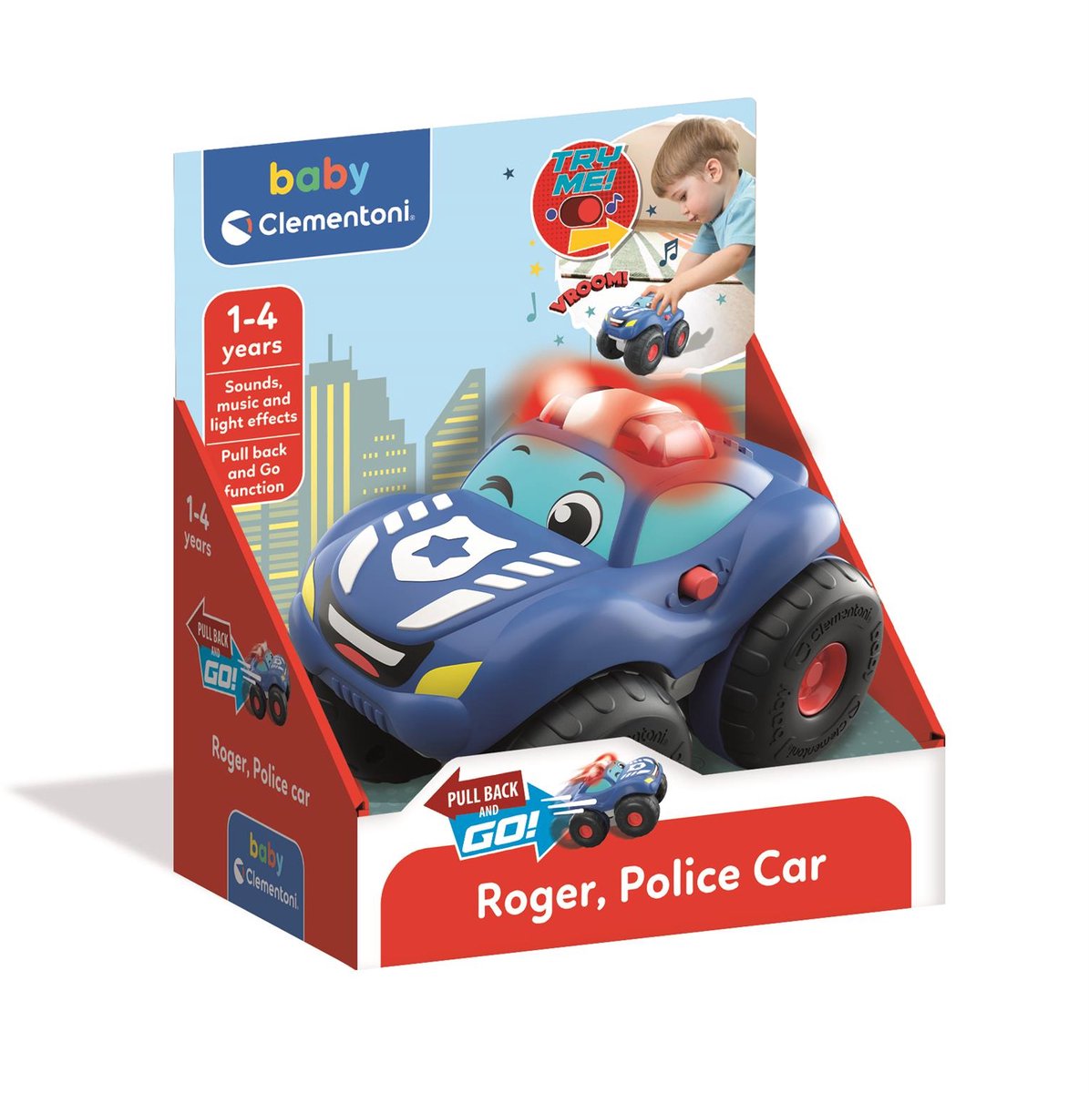 Clementoni Baby zieht Polizeiauto mit Sound zurück